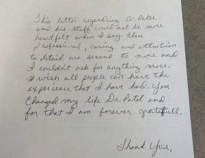 HAPPY PATIENT IN MACHESNEY PARK